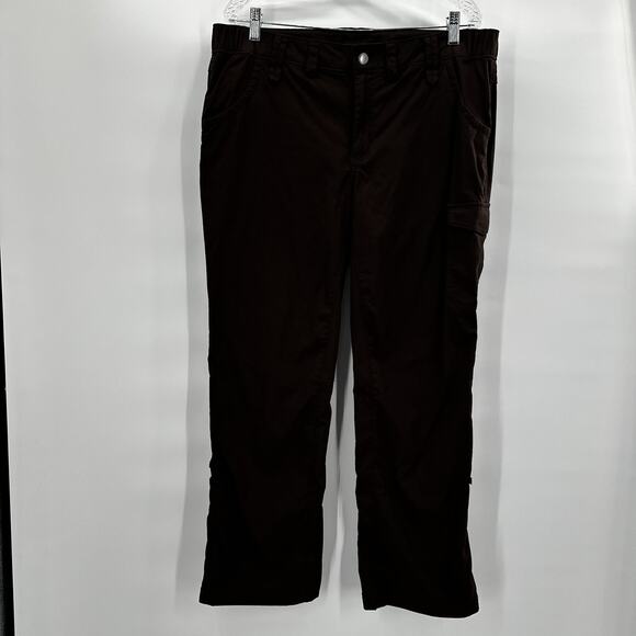 Duluth Trading Pants Womens 16 Brown Nylon Hiking Outdoor Camping Convertible - Picture 1 of 16